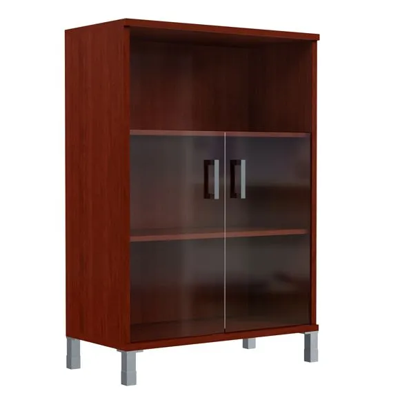 Шкаф средний со стеклянными дверями