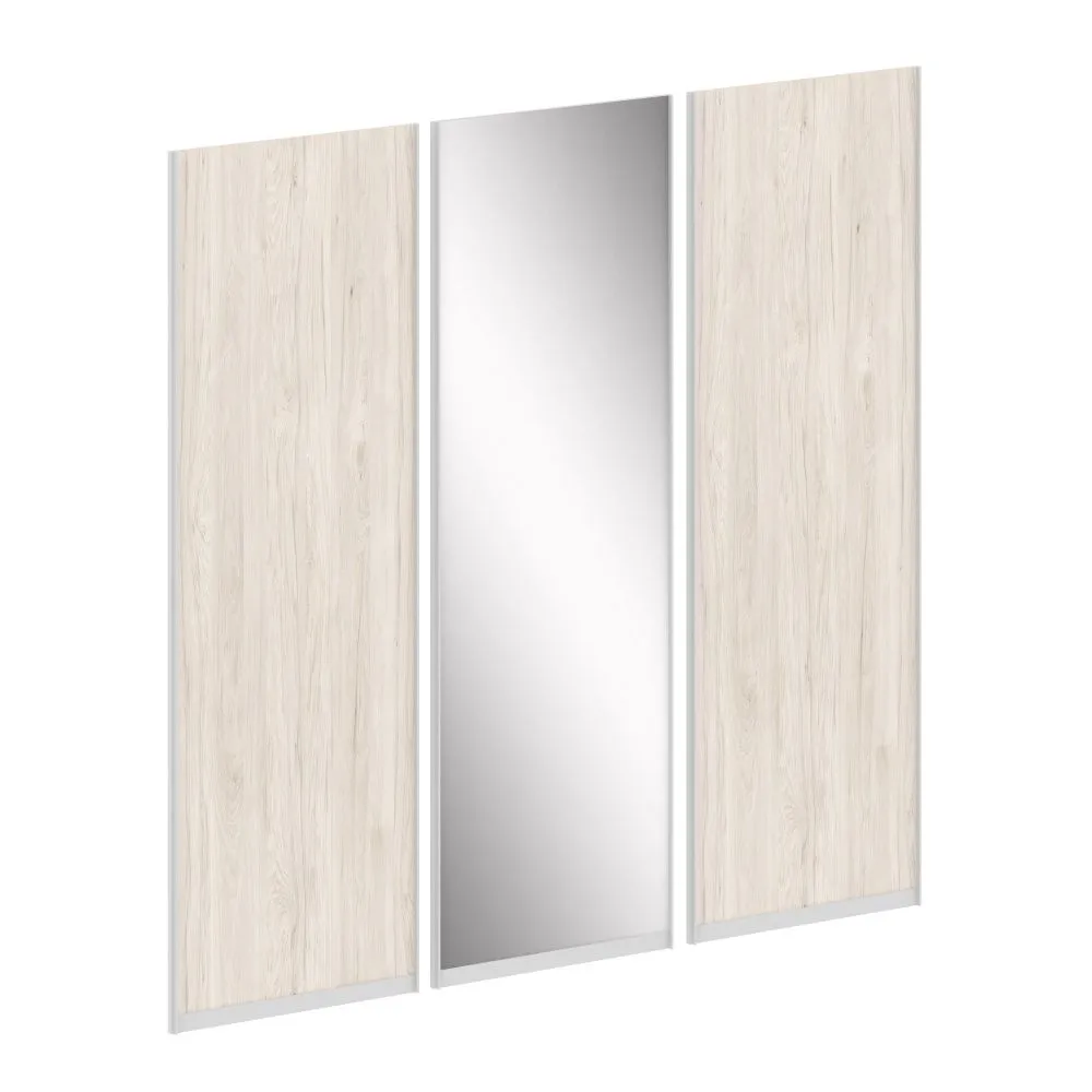 Марис Комплект дверей ЛДСП 2шт+Зеркало 1шт.для шкафа низкого L=2519мм  SH.DZDK-7.2