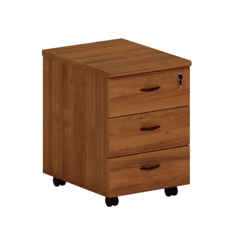 Тумба выкатная 3-ящичная (c доводчиками) с центральным замком с доводчиками