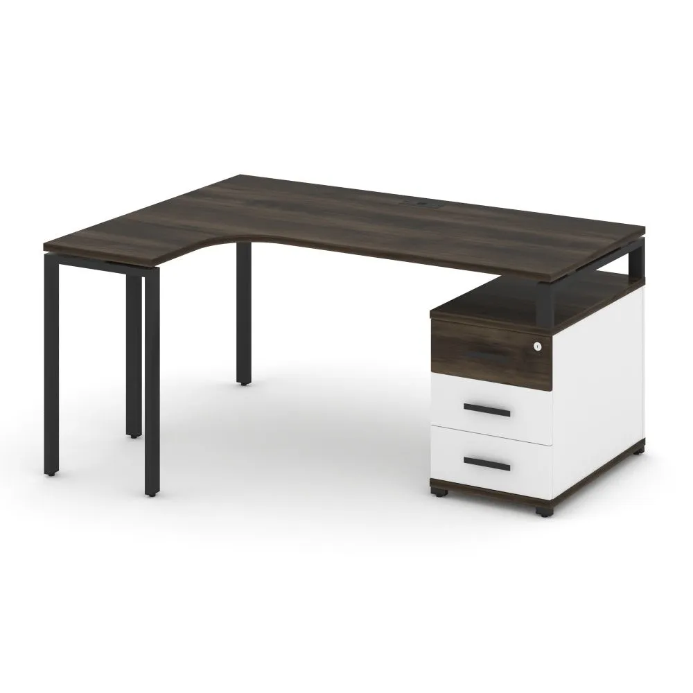 Концепт Стол эргономичный с опорной тумбой  CN.SA-303(L) B
