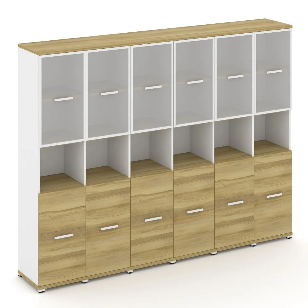 Концепт Шкаф 6 узких секций, 5 ниш  CN.STU-563 RMW W