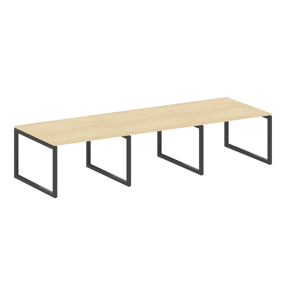 Metal System Quattro Переговорный стол (3 столешницы) на О-оразном м/к  50БО.ПРГ-3.2