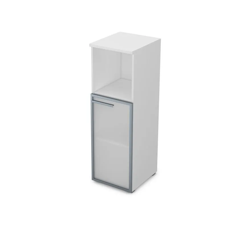 Пенал средний со стеклом и нишей,  левый