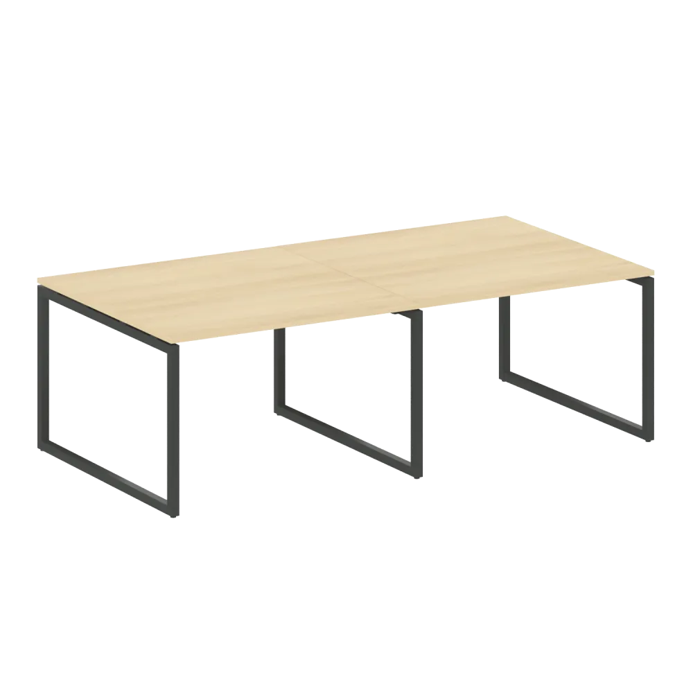 Metal System Quattro Перег. стол (2 столешницы) на О-образном м/к 40БО.ПРГ-2.2