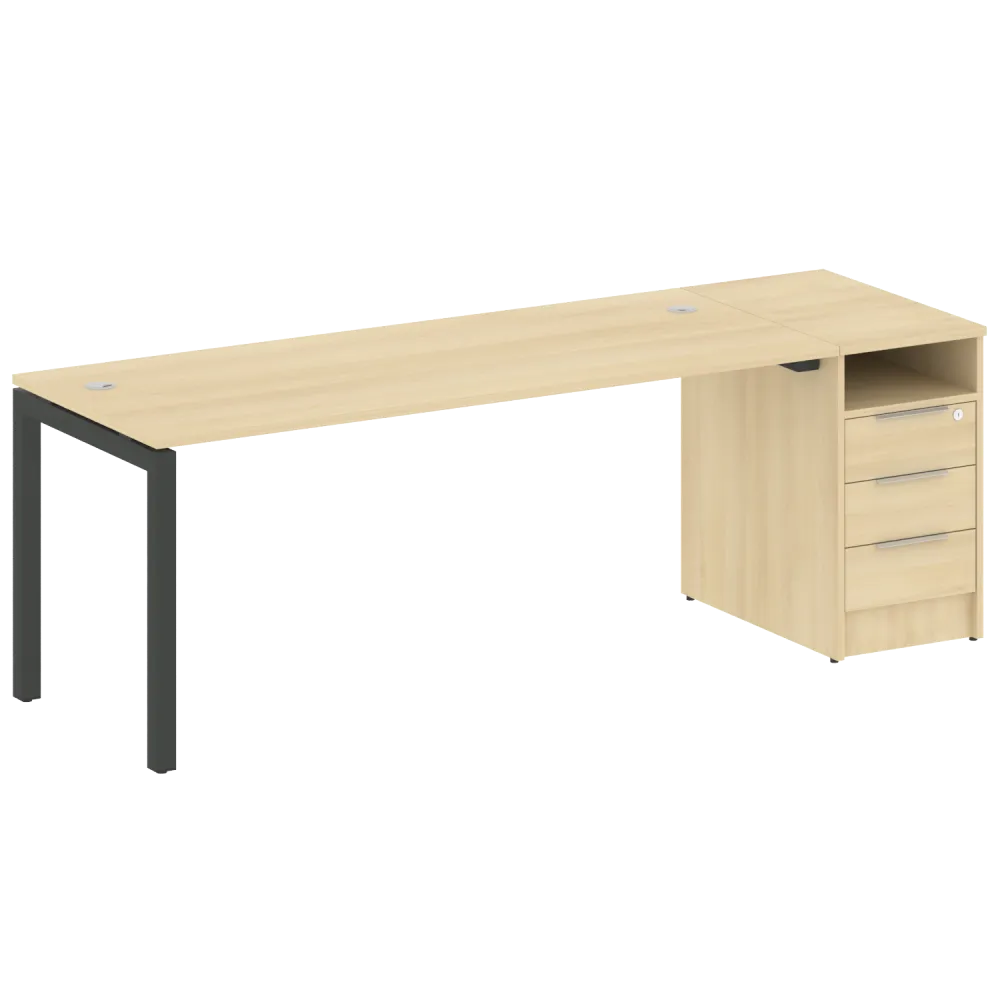 Metal System Quattro Р. ст. с тумбой на П-образном м/к  50БП.РС-СТП-1.5