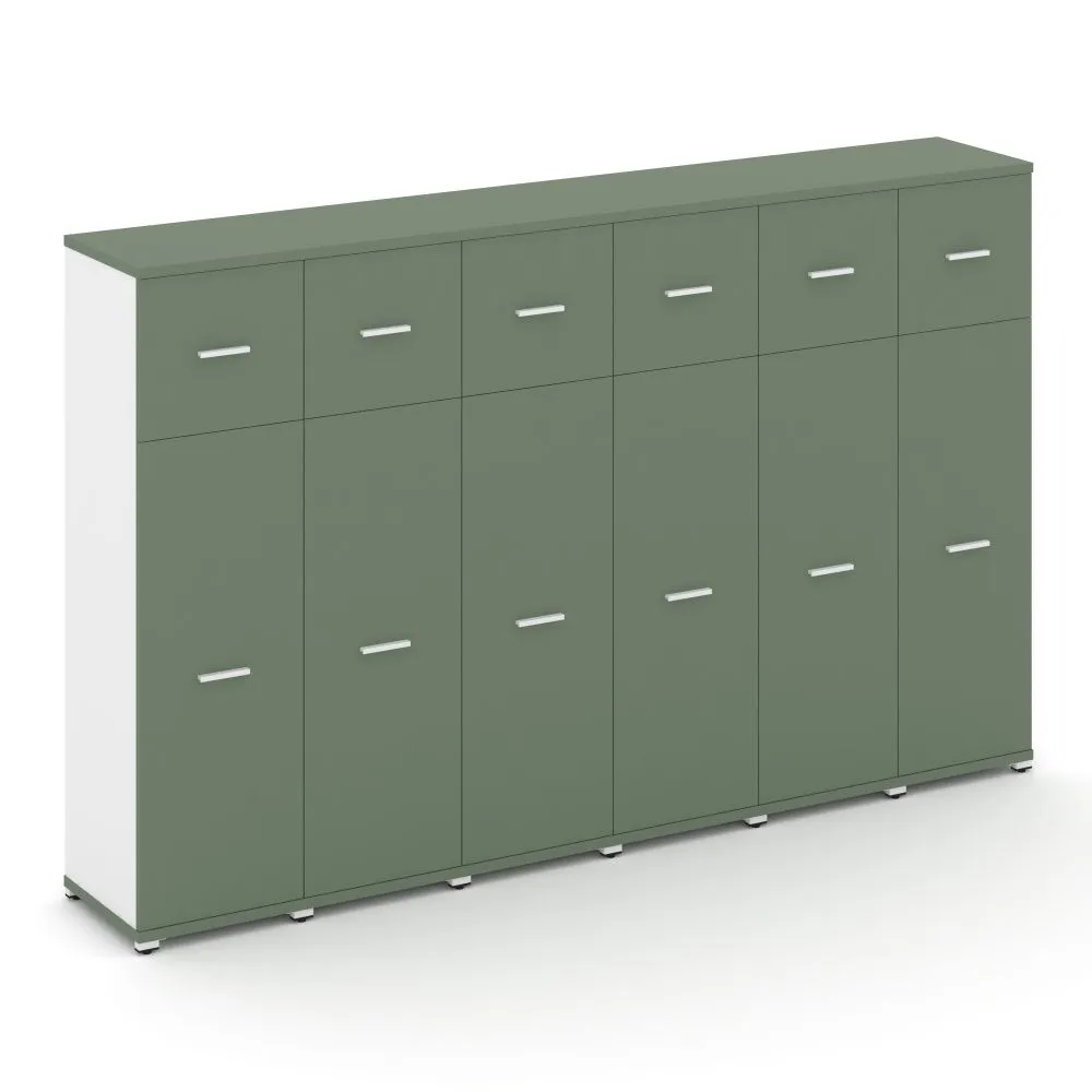 Концепт Шкаф 6 узких секций, 4 ниши  CN.STU-464 W