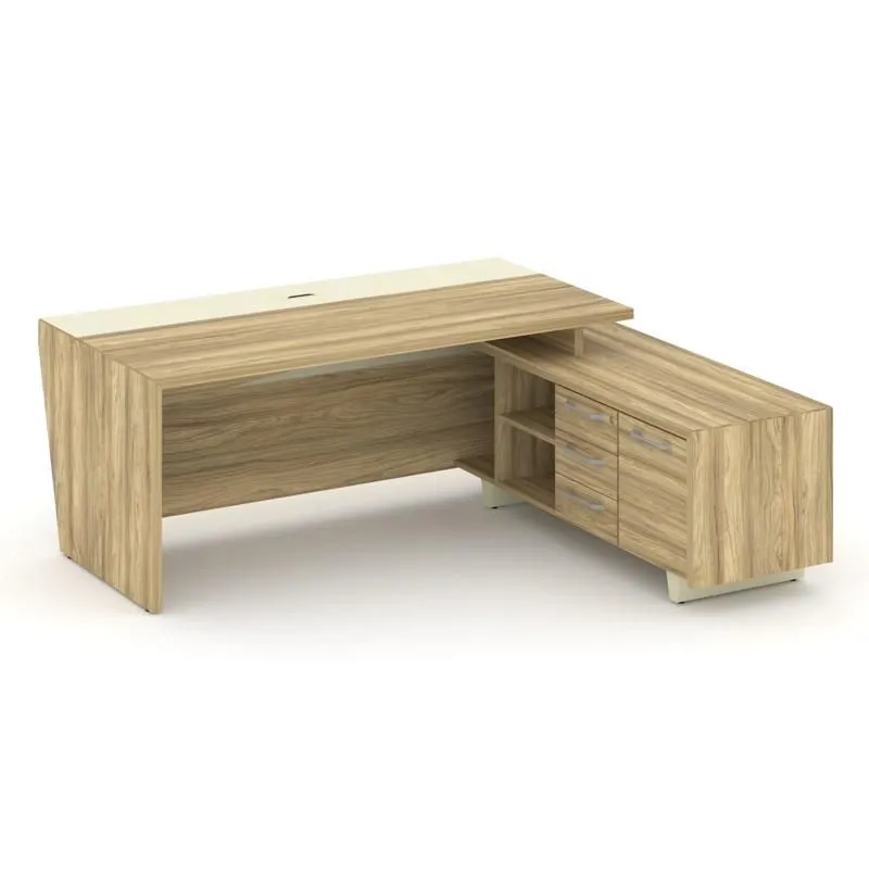 Corner Стол руководителя с опорной тумбой, правый  COR.SRT-20 (R)