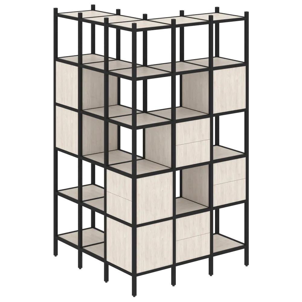 Loft Угловой внешний стеллаж наборный  VR.L-53