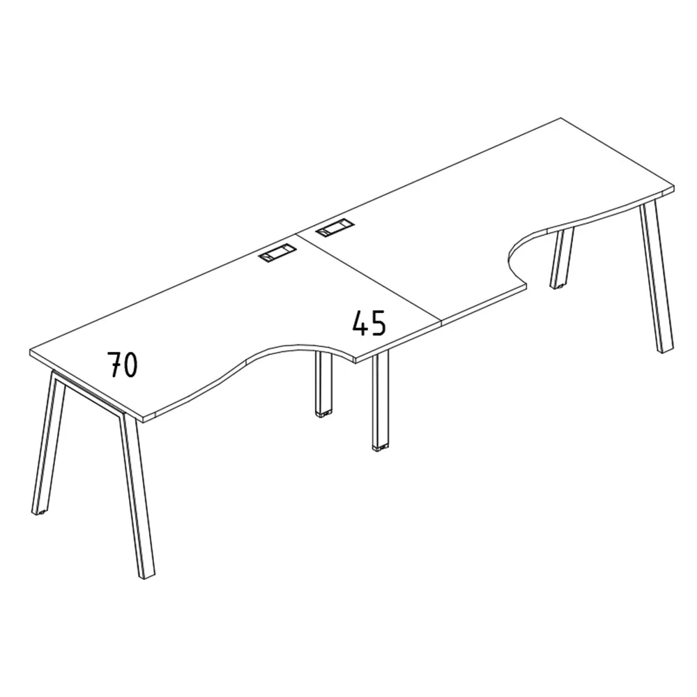 Рабочая станция (2х120) каркас TRE столы Классика