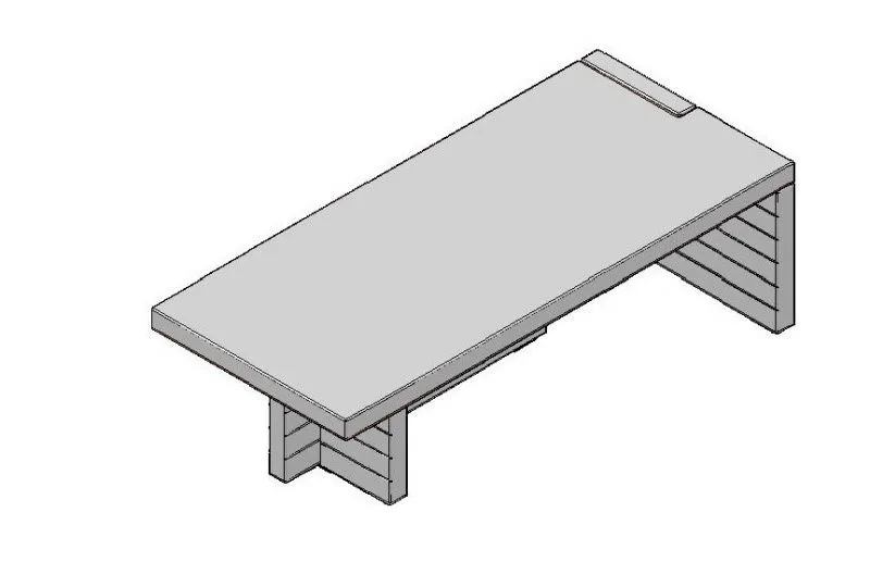 Стол руководителя с правой боковой опорой