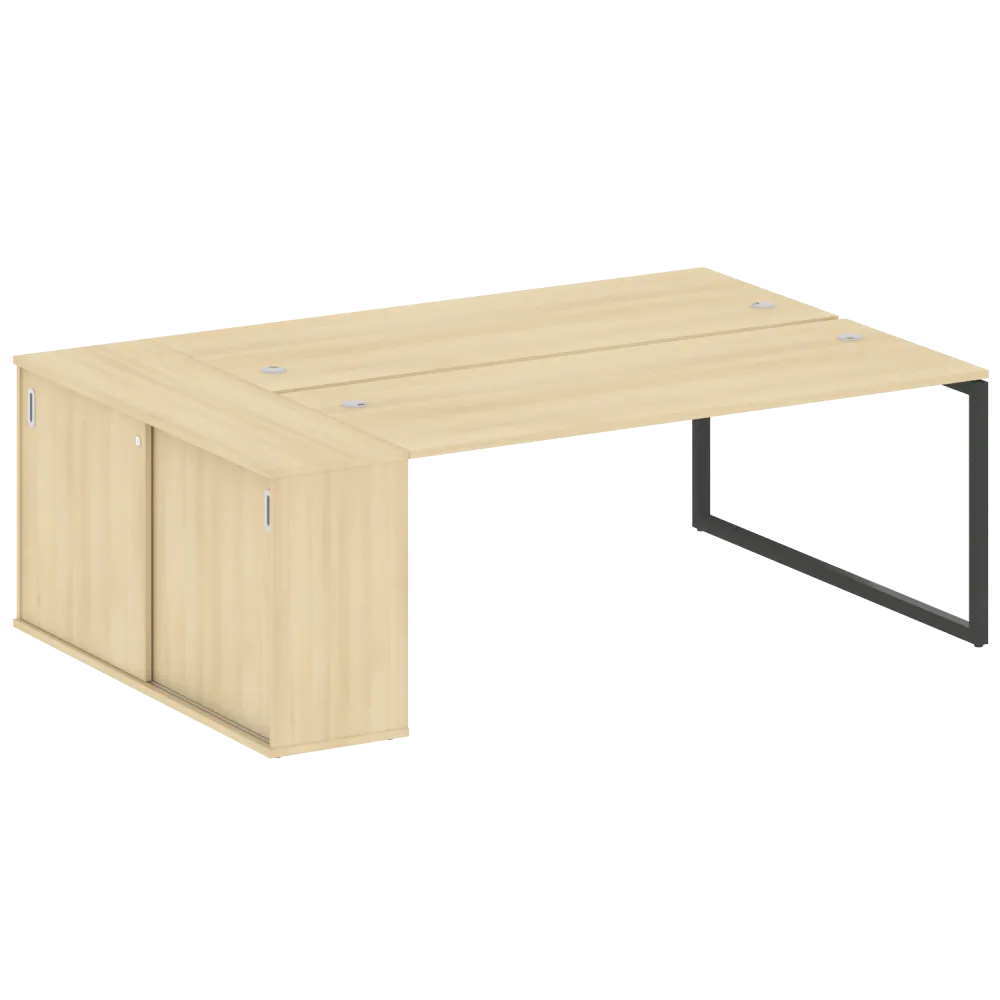 Metal System Quattro Р. ст. с шкафом-купе на О-образном м/к  40БО.РС-СШК-1.5 Т