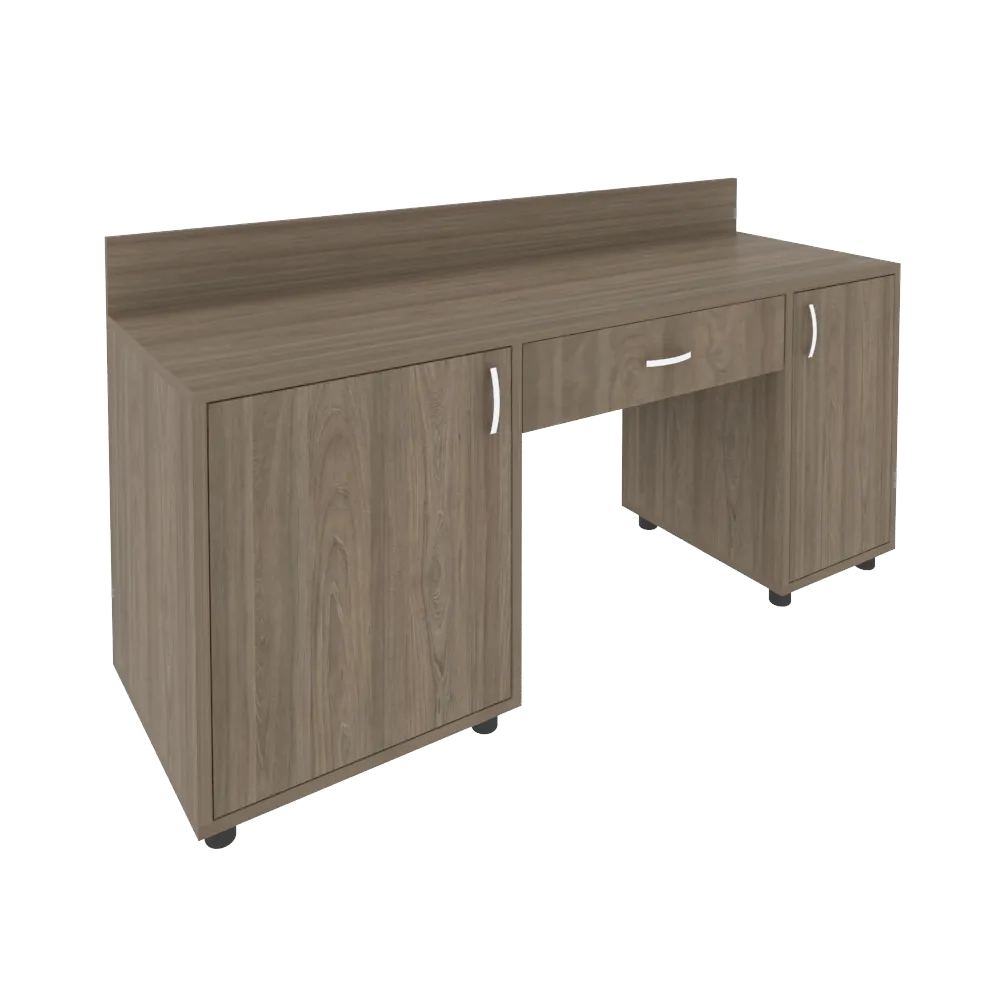 Лайт Стол с 2-мя тумбами и бортиком  С-СТ-170 (L)