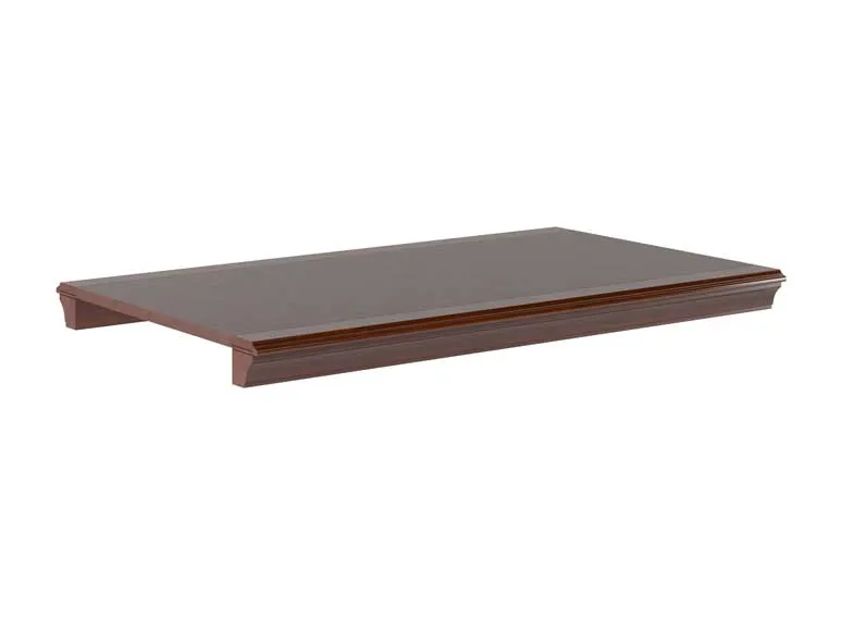 Столешница прямая с кожанной вставкой