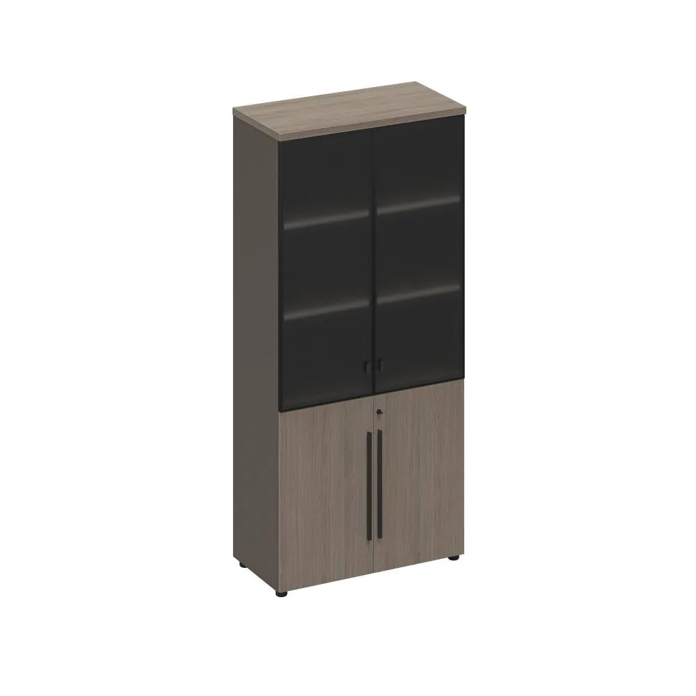 Шкаф для документов комбинированный со стеклянными дверями