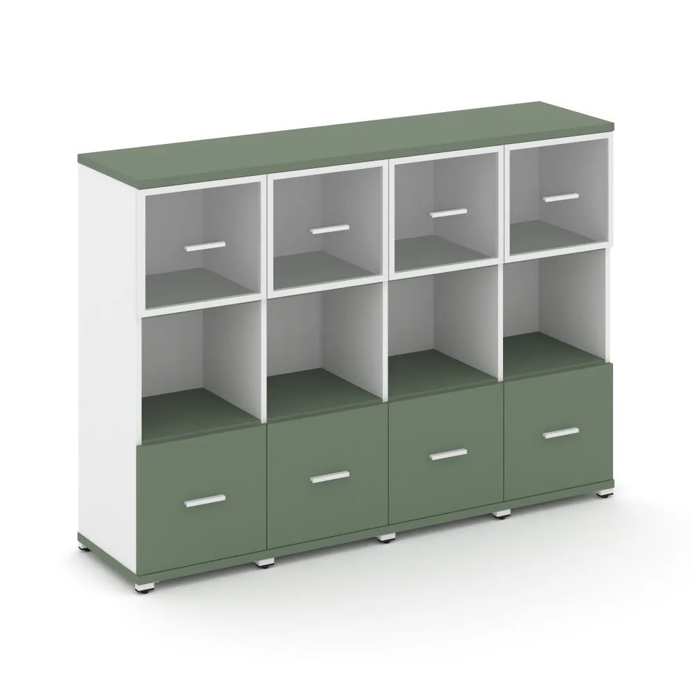 Concept Шкаф 4 узкие секции, 3 ниши CN.STU-345 RPW W