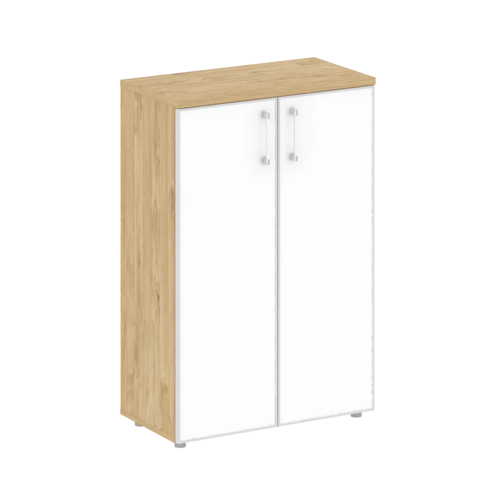 Shift Шкаф средний широкий (2 средних фасада стекло лакобель белый в раме)  SK.ST-2.4R white