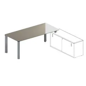 Стол руководителя (стекло)