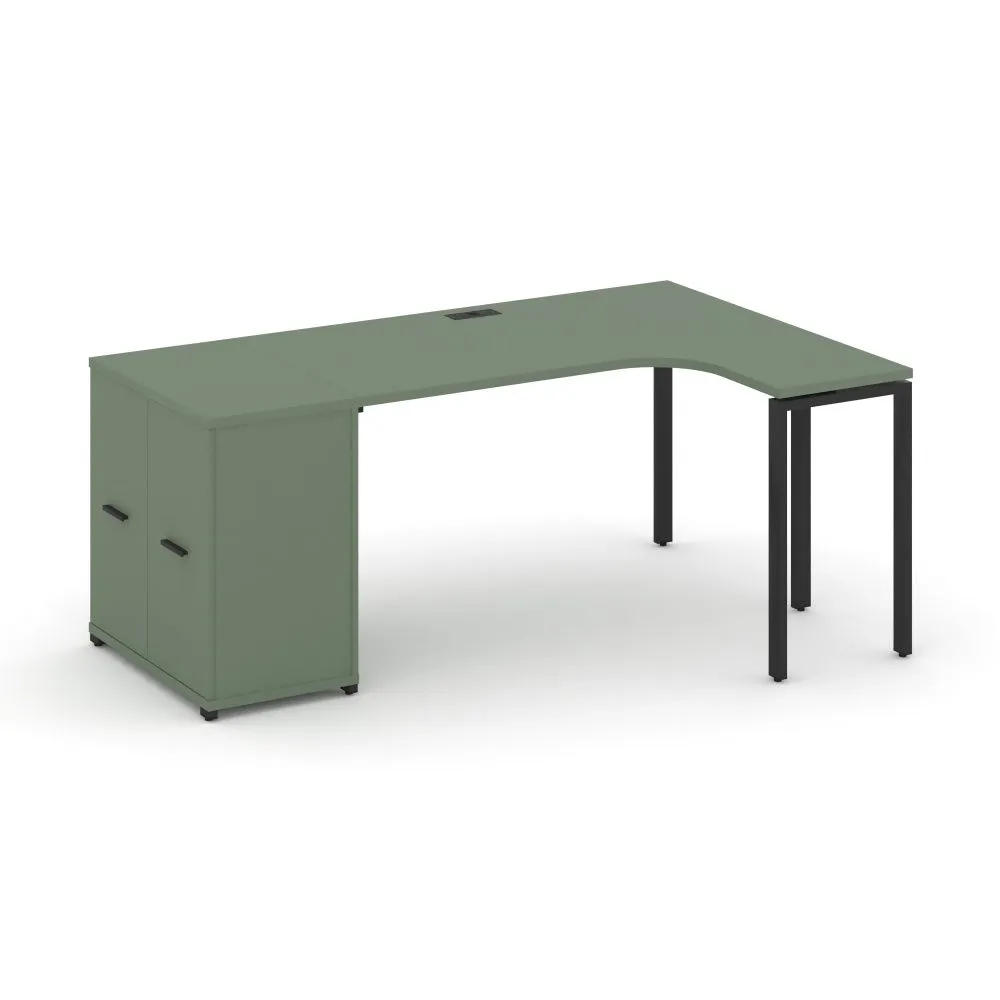 Concept Стол эргономичный с опорным распаш. шкафом  CN.SA-209(R) B