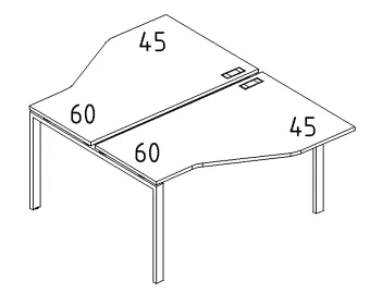 Рабочая станция опоры DUE столы Техно (2х160)
