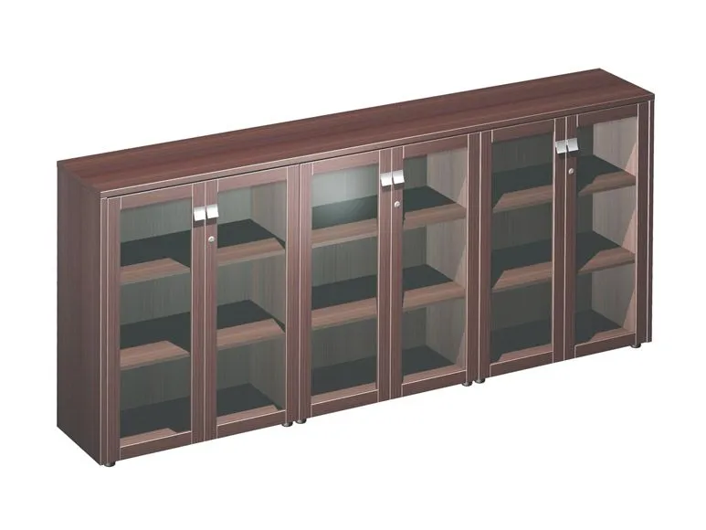 Шкаф для документов средний со стеклянными дверьми ( стенка из 2 шкафов)