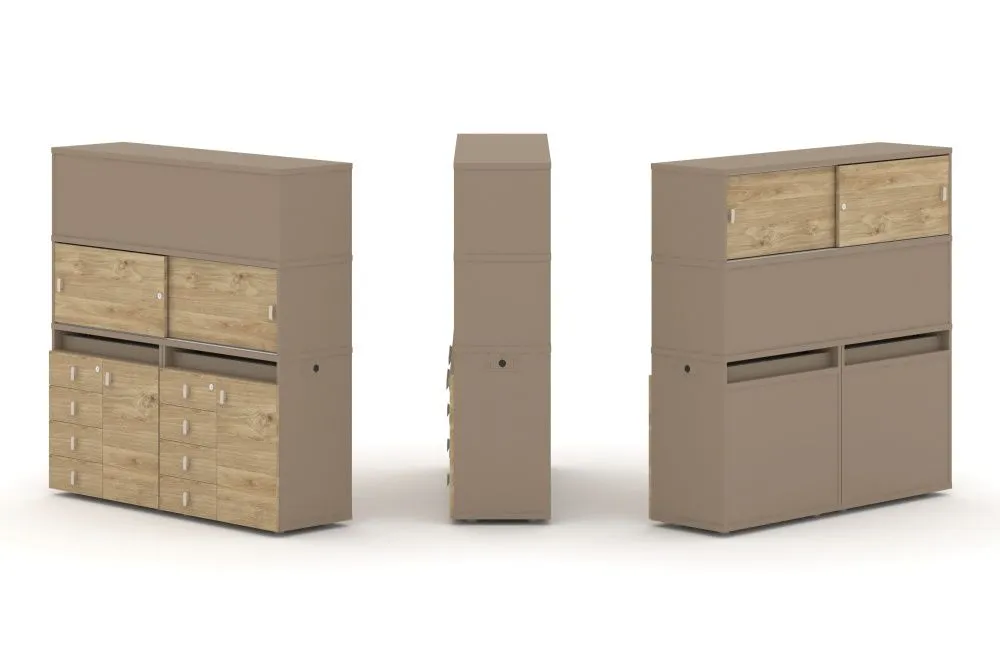 Эстетика Набор №6. Тумба двойная+высокая надставка  ES.NB.2V-6