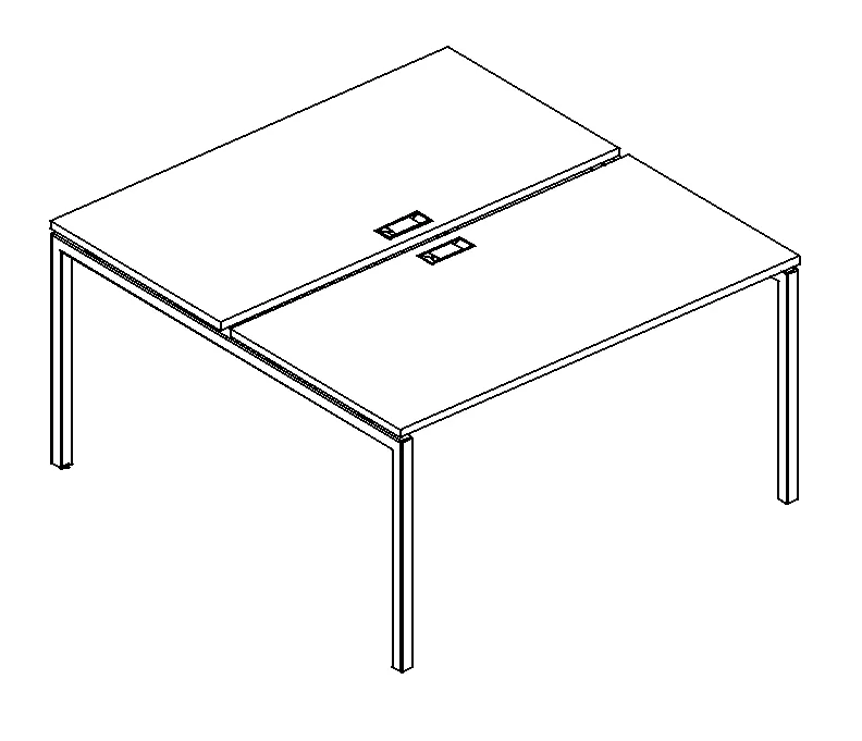 Рабочая станция с опорами DUE (2х120)