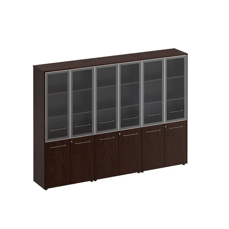 Шкаф комбинированный высокий (стекло + стекло + стекло)