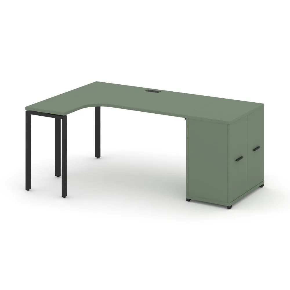 Concept Стол эргономичный с опорным распаш. шкафом  CN.SA-209(L) B