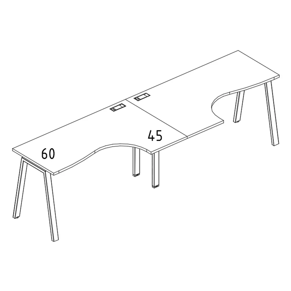 Рабочая станция эргономичная Классика каркас TRE (2х120)