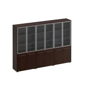 Шкаф комбинированный высокий (стекло + стекло + стекло)