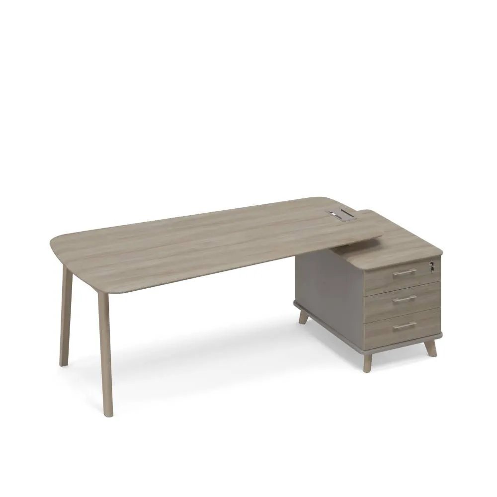 Стол на опорной тумбе малой (тип 3) WOOD