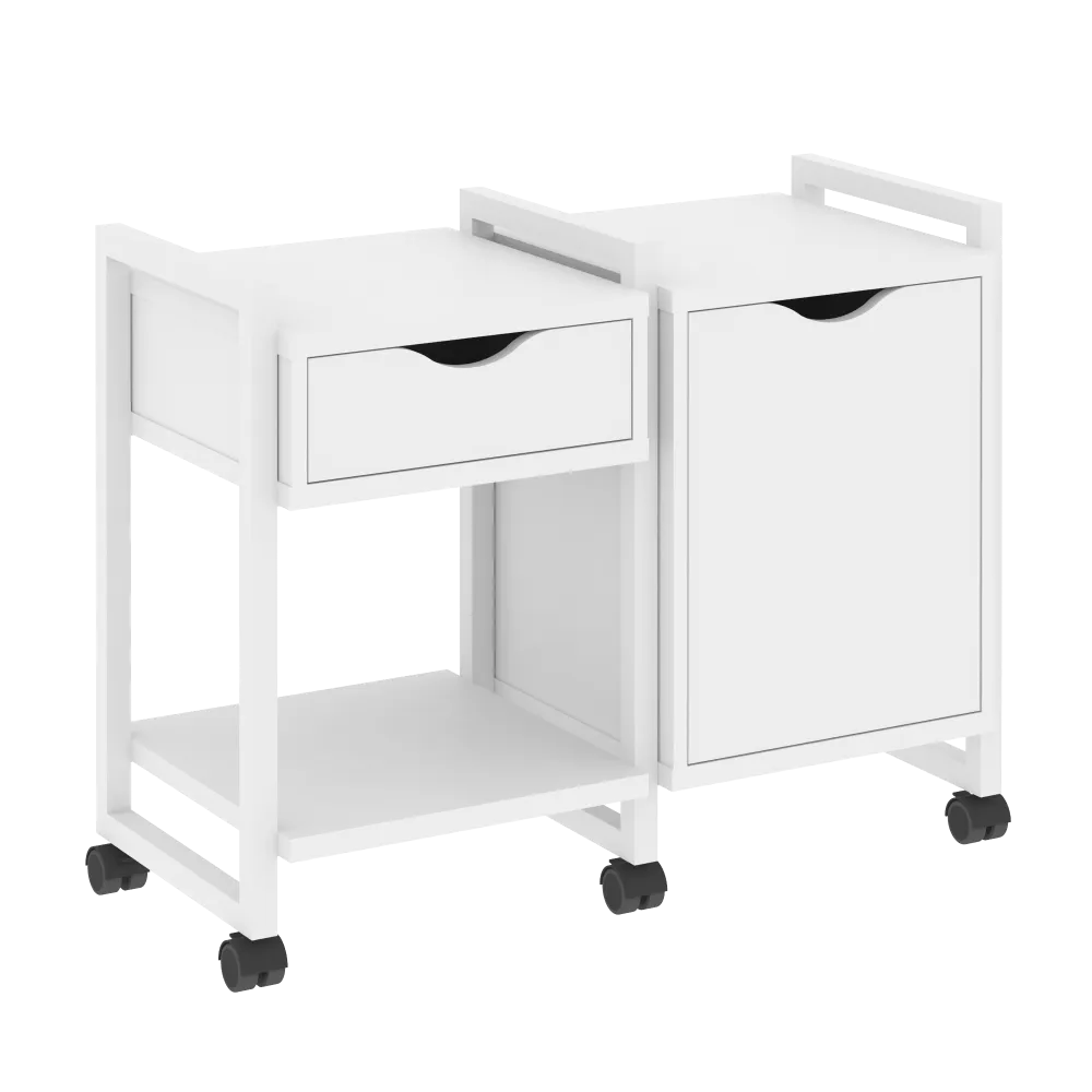 Loft Тумба на колесных опорах наборная. Вариант №3 VR.L-TN-3.K