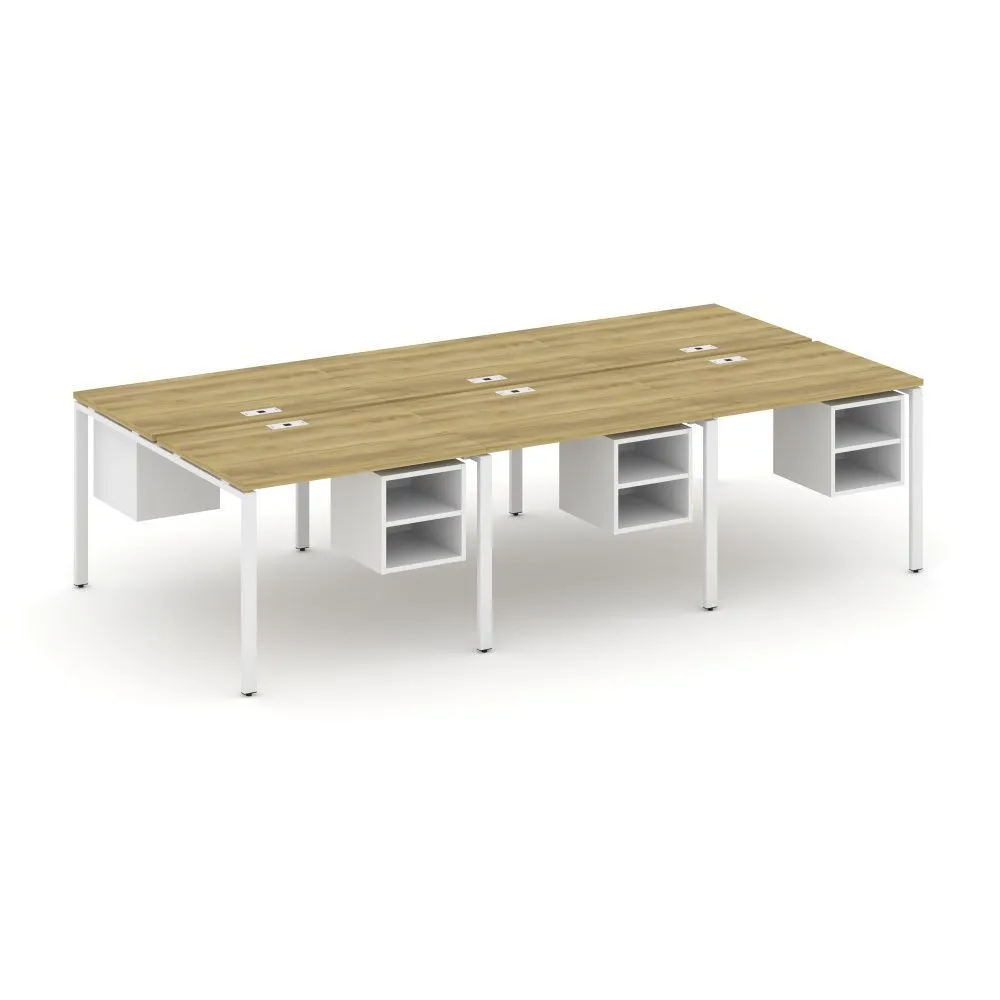 Концепт Рабочая станция двухсторонняя с подвес. тумбами на 6 мест  CN.DRS-145