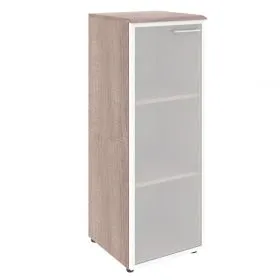 Шкаф для документов узкий со стеклом в раме