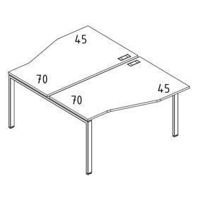 Рабочая станция столы Техно" каркас UNO (2х160)
