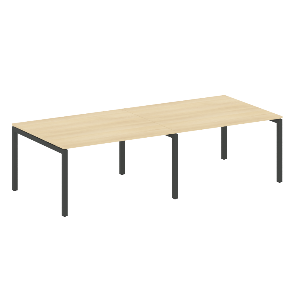 Metal System Quattro Переговорный стол (2 столешницы) на П-образном м/к 50БП.ПРГ-2.3
