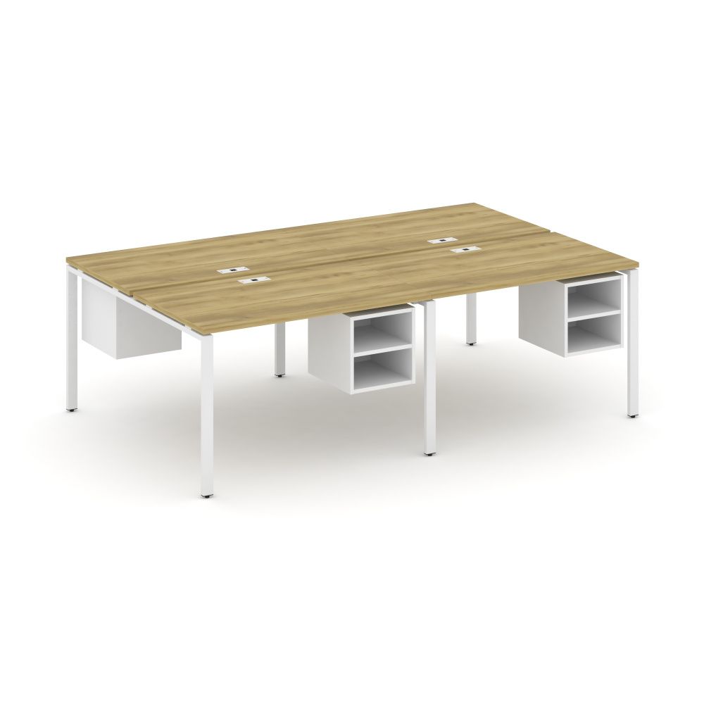 Concept Рабочая станция двухсторонняя с подвесными тумбами на 4 места  CN.DRS-126