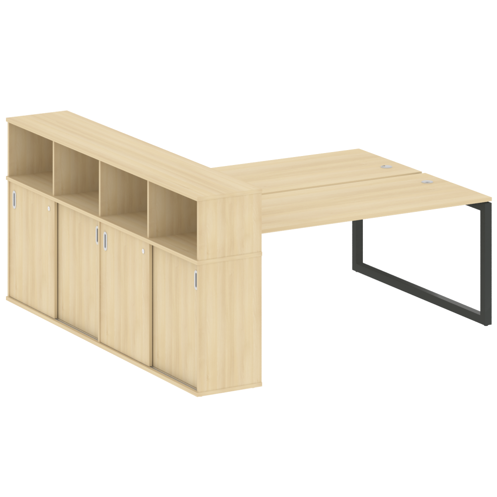 Metal System Quattro Р. ст. с шкафом-купе на О-образном м/к 50БО.РС-СШК-4.5 Т