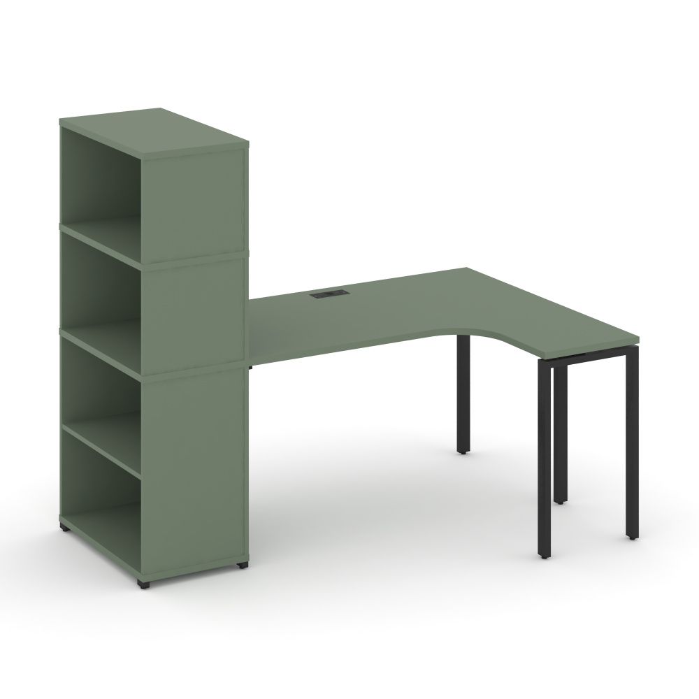 Concept Стол эргономичный с опорным стеллажом с надставкой выс.  CN.SA-207(R)