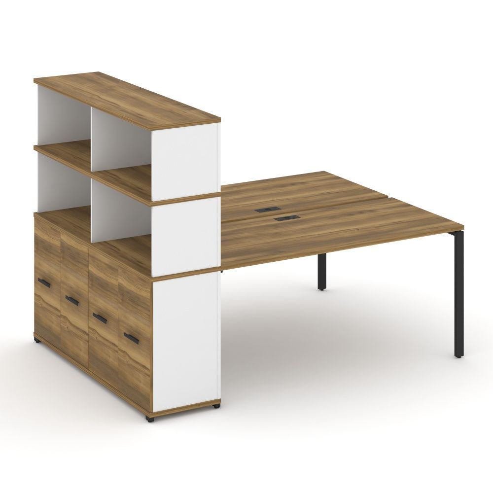 Concept Рабочая станция с опорным распаш. шкафом с надставкой выс.  CN.DRS-232 B