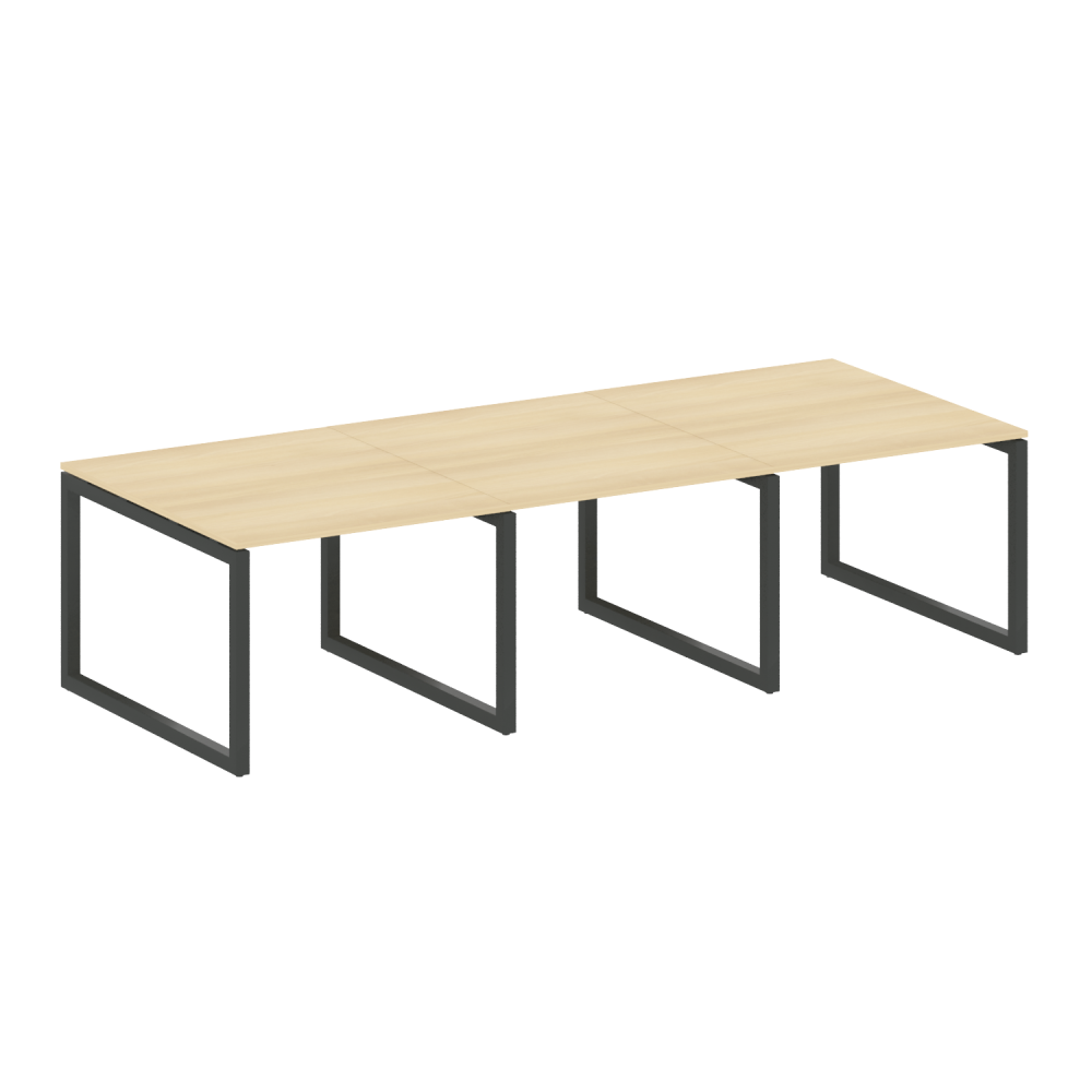 Metal System Quattro Переговорный стол (3 столешницы) на О-оразном м/к 50БО.ПРГ-3.1