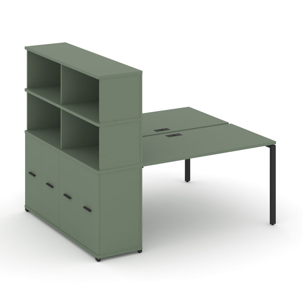 Concept Рабочая станция с опорным распаш. шкафом с надставкой выс.  CN.DRS-229 B