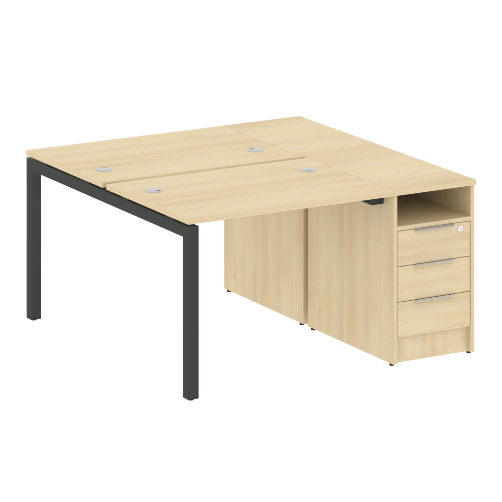 Metal System Quattro Р. ст. с тумбой на П-образном м/к 50БП.РС-СТП-2.1