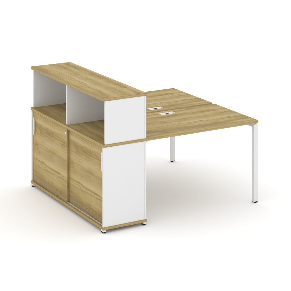 Concept Рабочая станция с опорным шкафом-купе с надставкой низ.  CN.DRS-238 W