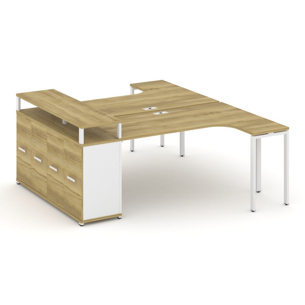 Concept Рабочая станция с опорным распаш. шкафом с верх. горизонтом  CN.DSA-212 W