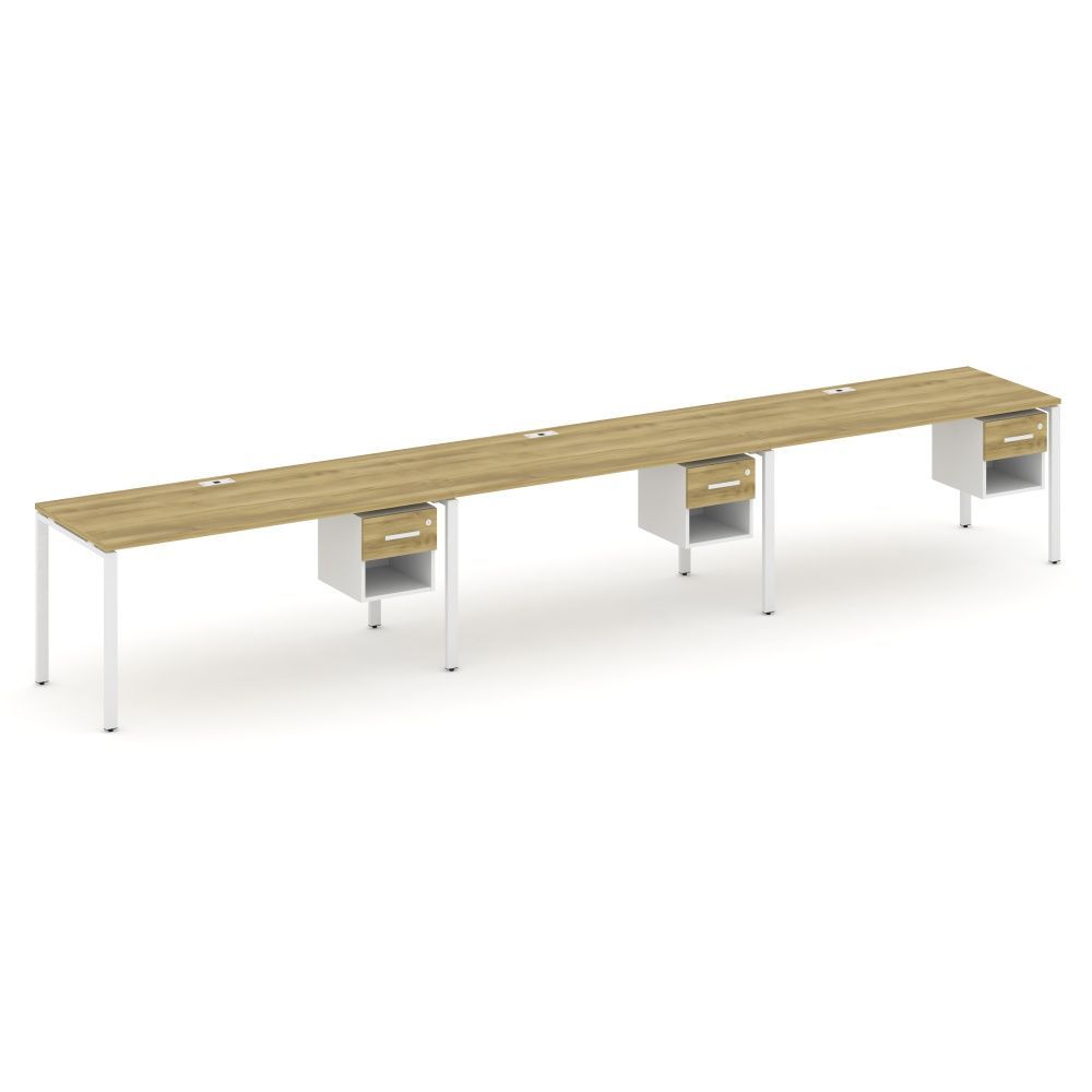 Concept Рабочая станция односторонняя с подвес. тумбами 3 места  CN.ORS-140 W