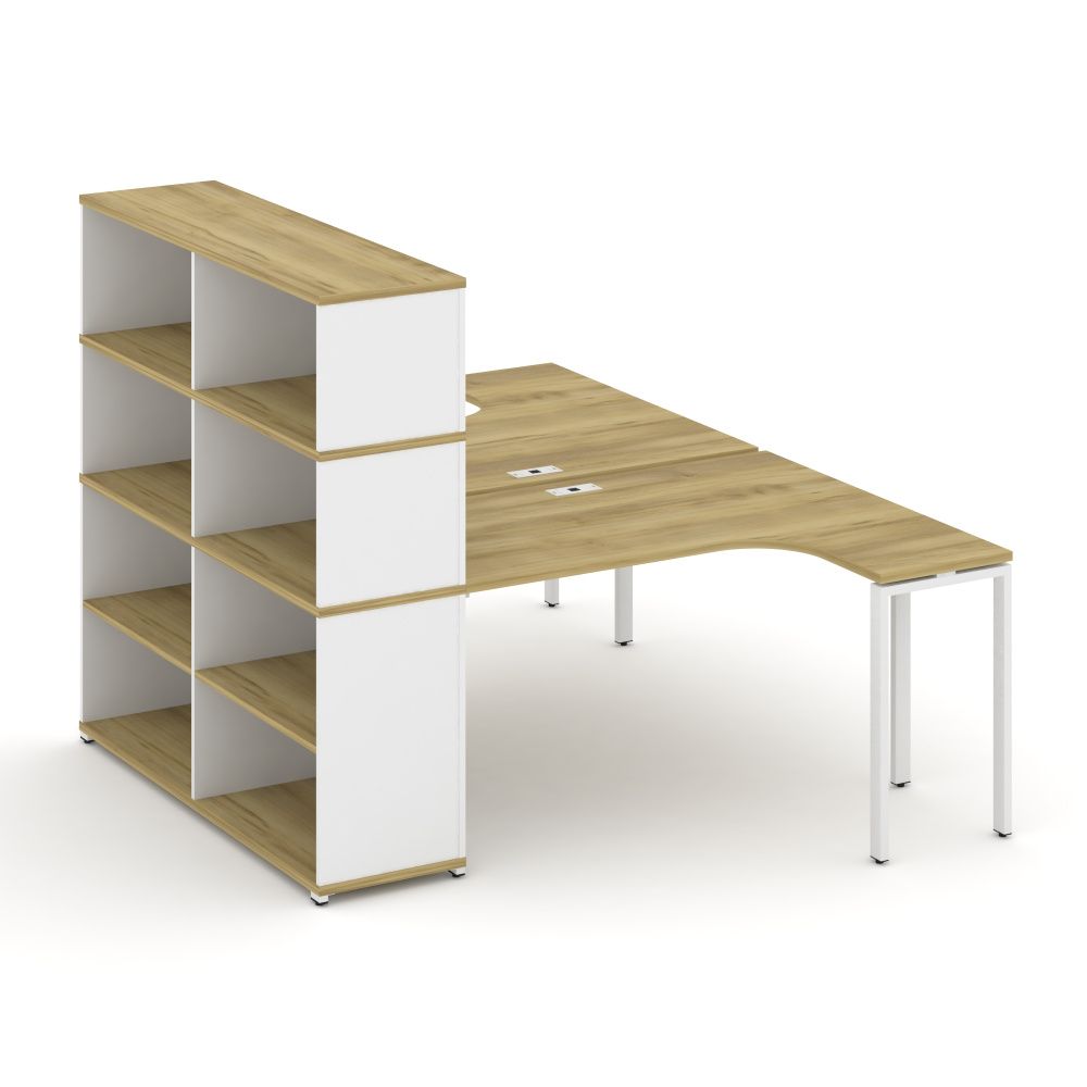 Concept Рабочая станция с опорным стеллажом с надставкой выс.  CN.DSA-207