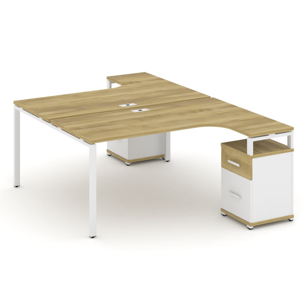 Concept Рабочая станция с двумя опорными тумбами  CN.DSA-308 W