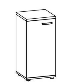 Шкаф низкий узкий закрытый