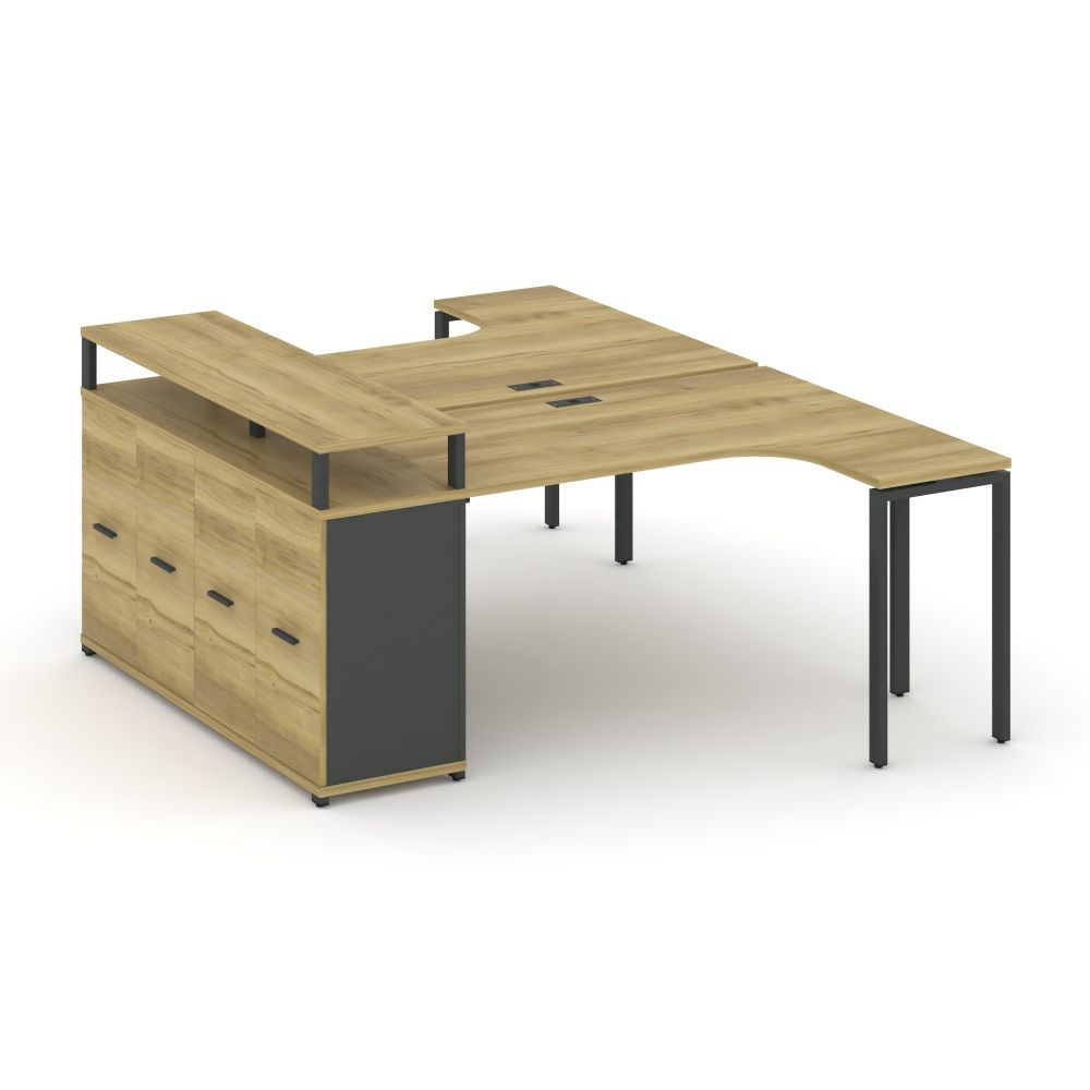 Concept Рабочая станция с опорным распаш. шкафом с верх. горизонтом  CN.DSA-211 A